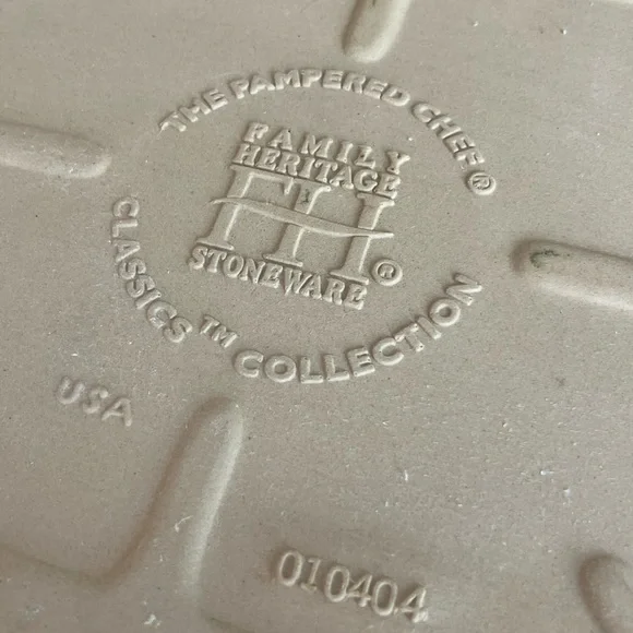Pampered Chef Family Heritage Stoneware Rectangular Baker Roaster Pan New - Picture 5 of 9